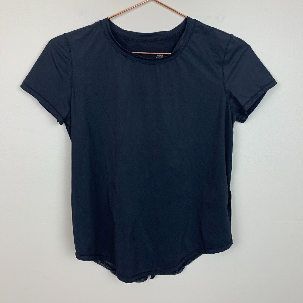 Zyia Black Short Sleeve Active Shirt - Size XS